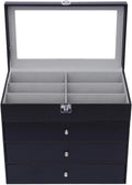Sunglasses Organizer Glasses Eyeglasses Sun Glasses Eyewear Sunglasses Box Case Tray Display Showcase Organizer Jewelry Tray with Cover for Storing Glasses