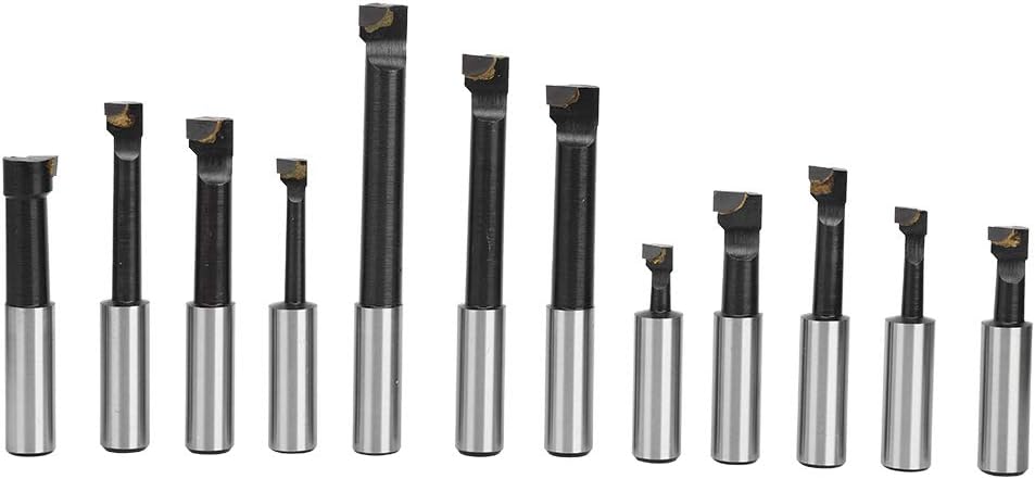 Boring Head Set, Imperial F1-3/4 Boring Head, R8-1-1/2-18 Boring Bar, with 12pcs 3/4in Boring Cutter Kit, with Storage Case