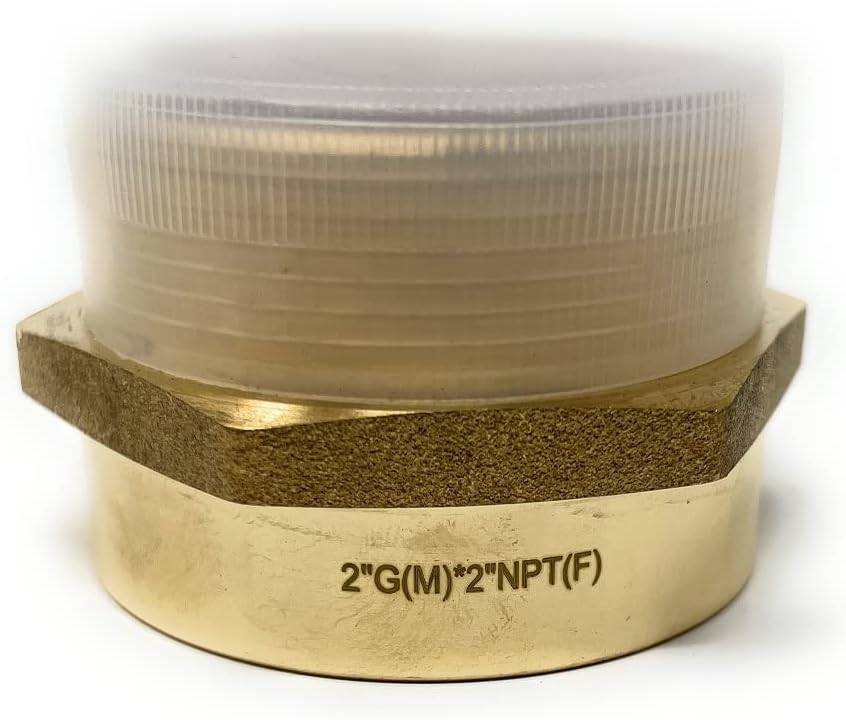 Cascada Lead-Free Brass Adapter, G Thread British BSPP Male to NPT Female (2' x 2' (4 Pieces))