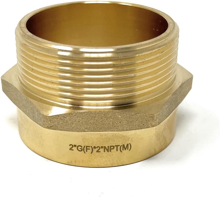 G Thread (British BSPP) Female to NPT Thread Male Pipe Fitting Adapter - Lead-Free Adapter (Two, 2 inch)