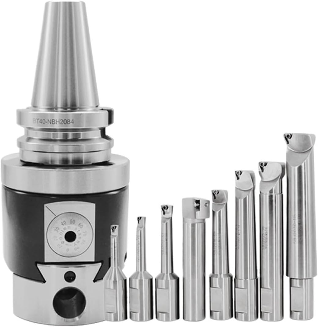 NBH2084 Boring Head Boring Tool Suit Boring Head NBH BT30 BT40 BT50 NT30 NT40 NT50 R8 Tool Handle Boring Bar Boring Tool Set(R8-NBH2084-8PCS)