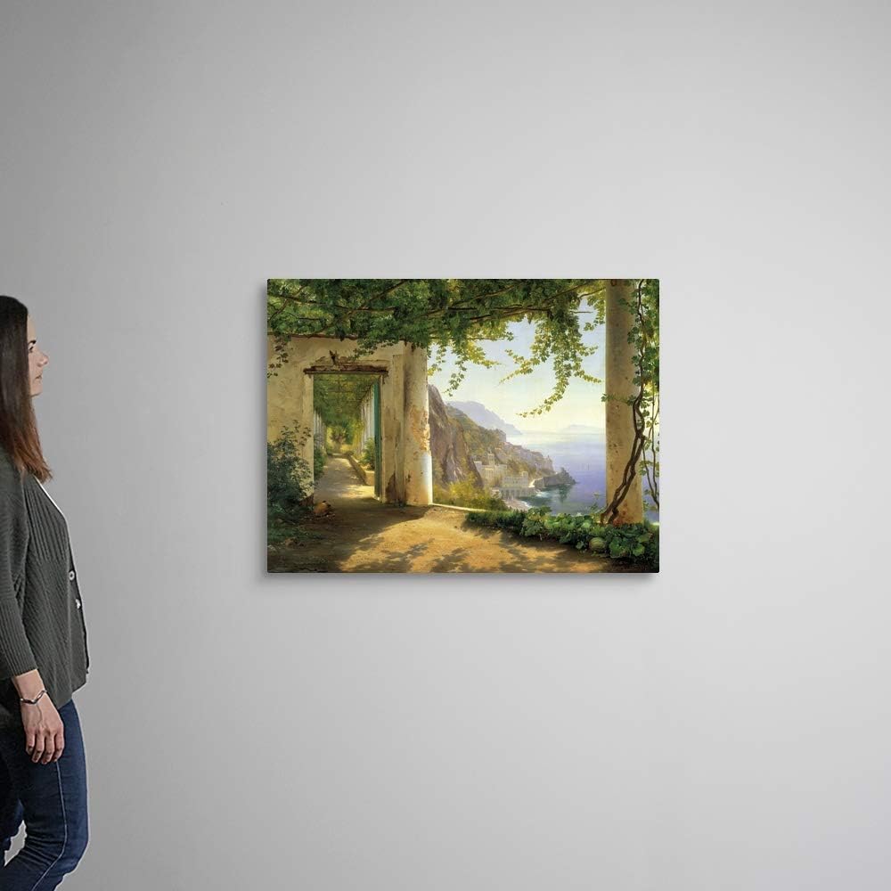 CANVAS ON DEMAND View to the Amalfi Coast Canvas Wall Art Print by Carl Frederic Aagaard, Classic, Traditional, Home Decor, Ocean Artwork, 40'x30'