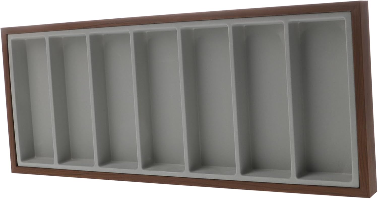 CALLARON 4pcs Wooden Sunglasses Organizer Tray Compartments Stylish Eyewear Display Holder for Sunglasses and Eyeglasses for Home and Retail Use