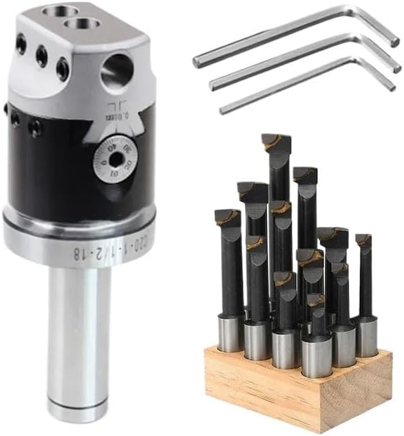 1pc F1 2/3/4 Inch 50/75/100mm F1 Type Boring Head 12/18/25mm Lathe Boring Bar Milling Holder for Milling Machine Tools Wrenche(MT3-(F1 50)-2inch)