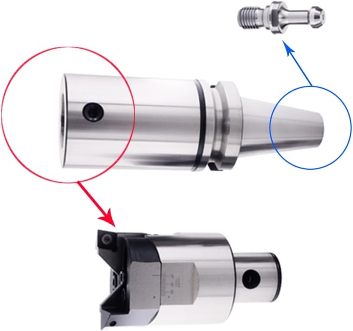 Double Edged Boring Tool 1pc CNC Adjustable RBH double-edged BT30 BT40 SK40 Tool holder rbh boring bar cutter handle LBK rough head(RBH68-92)