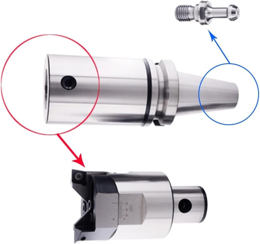 Double Edged Boring Tool 1pc CNC Adjustable RBH double-edged BT30 BT40 SK40 Tool holder rbh boring bar cutter handle LBK rough head(RBH90-122)