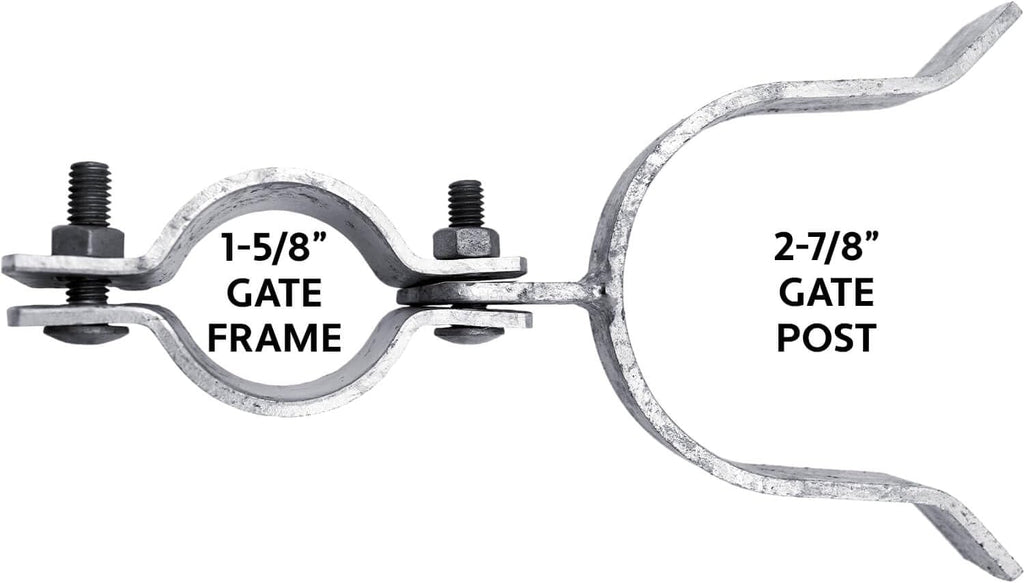 1-5/8' x 2-7/8' Galvanized Chain Link Fork Latch for Gates with Padlock Hole - Case of 25