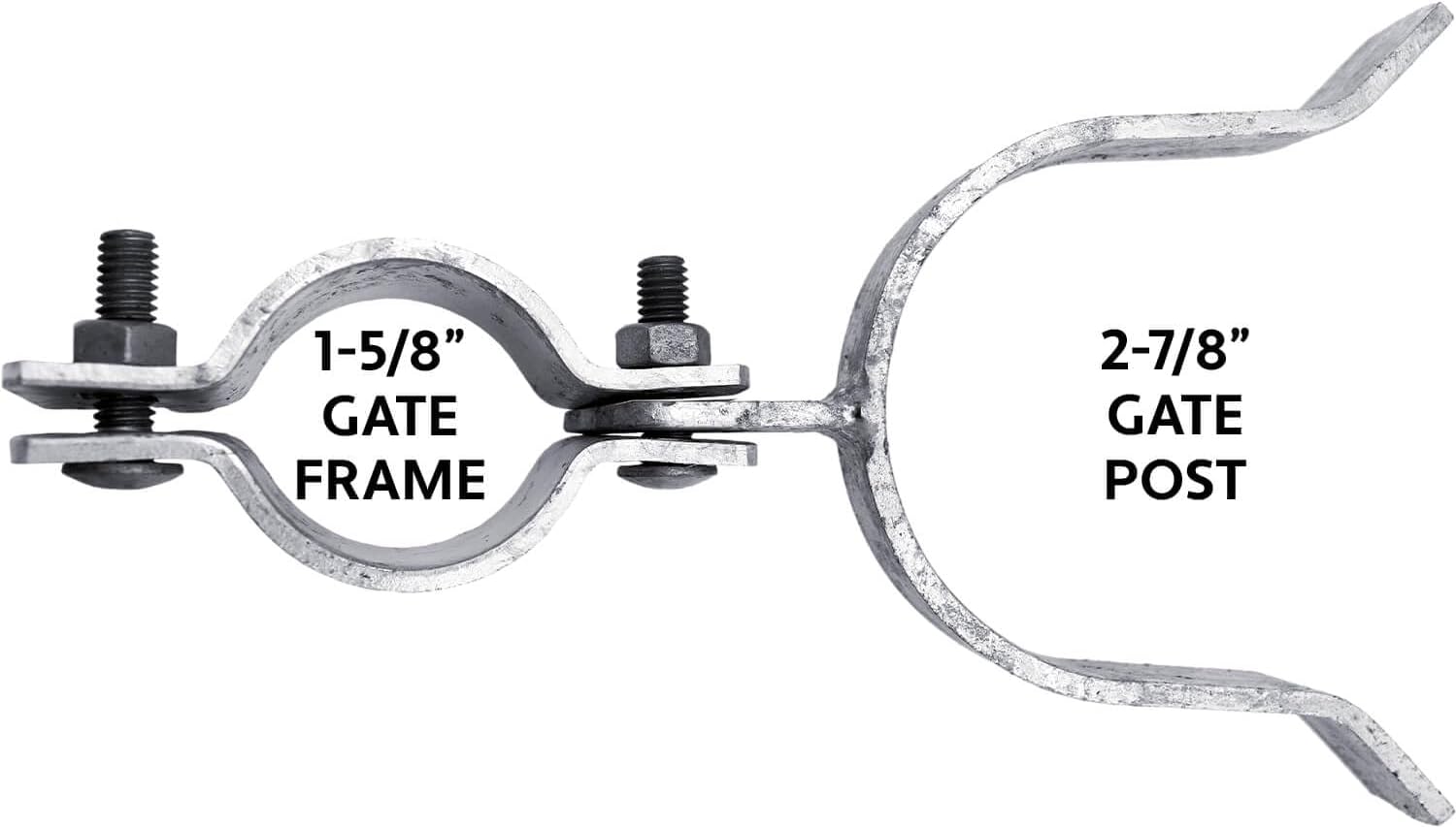1-5/8' x 2-7/8' Galvanized Chain Link Fork Latch for Gates with Padlock Hole - Case of 25
