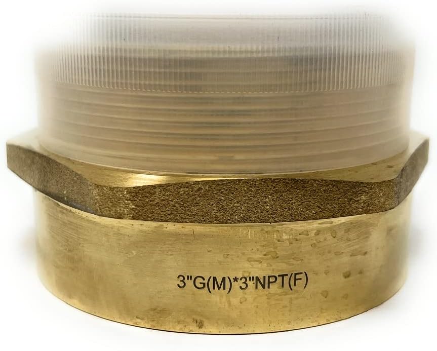 Cascada Lead-Free Brass Adapter, G Thread British BSPP Male to NPT Female (3' x 3' (2 Pieces))