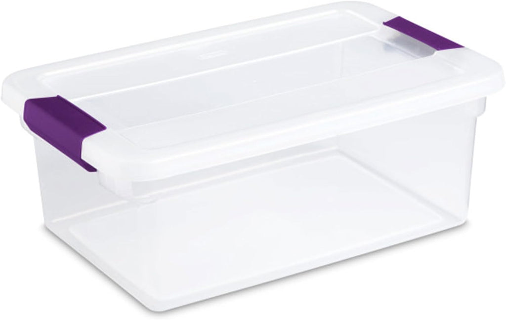 Sterilite 24-Pack ClearView Latch Box, Stackable Storage Organizer Bins for Home, 15 Quart