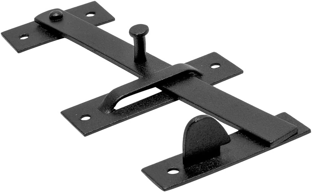 Renovators Supply Manufacturing Black Iron Norfolk Thumb Door Latches Traditional 7' H Suffolk Thumb Gate Or Door Latches Black Powder Coated Two Sided Colonial Locks With Mounting Hardware Pack Of 10