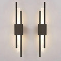 Black LED Linear Wall Light Long Light Sconces Wall Decor Set of 2 Indoor Strip Hallway Wall Lighting Gold Nordic Modern Bedroom Wall Mount Lamp for Bedside Living Room Bathroom