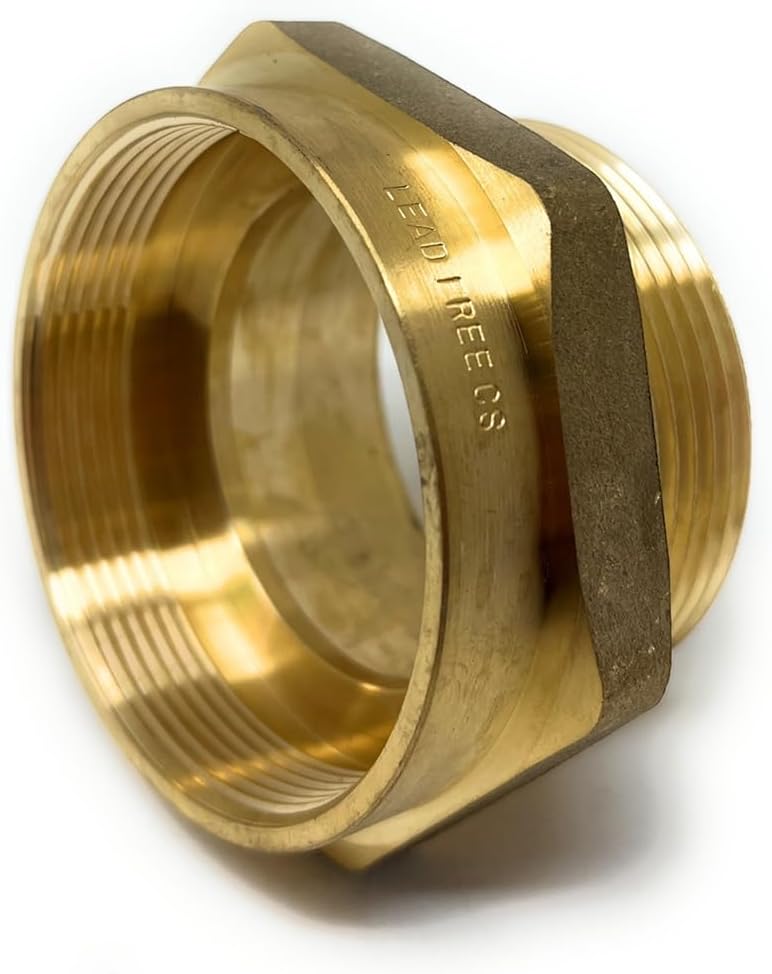 G Thread (British BSPP) Female to NPT Thread Male Pipe Fitting Adapter - Lead-Free Adapter (2 1/2' x 2 1/2' (2 Pieces))