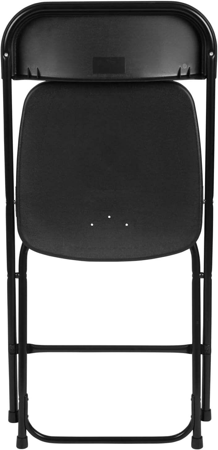 Flash Furniture Hercules Series Plastic Folding Chair - Black - 20 Pack 650LB Weight Capacity Comfortable Event Chair-Lightweight Folding Chair
