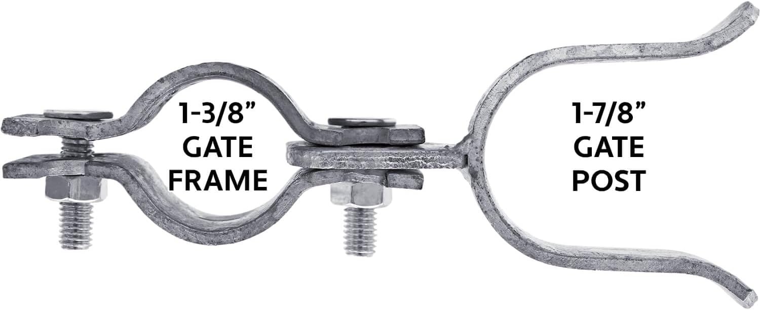 1-3/8' x 1-7/8' - Chain Link Fence Gate Fork Latch - Galvanized - with Hole for Padlock - CASE Qty 25