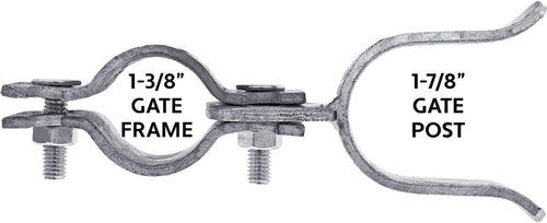 1-3/8' x 1-7/8' - Chain Link Fence Gate Fork Latch - Galvanized - with Hole for Padlock - CASE Qty 25