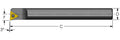 Ultra-Dex S08M STUCR2 Steel Boring Bar to Hold a Positive TCMT 21.51 at -3 Degree Lead, Right Hand, No Coolant, 0.500' x 6', 0.560' Minimum Bore