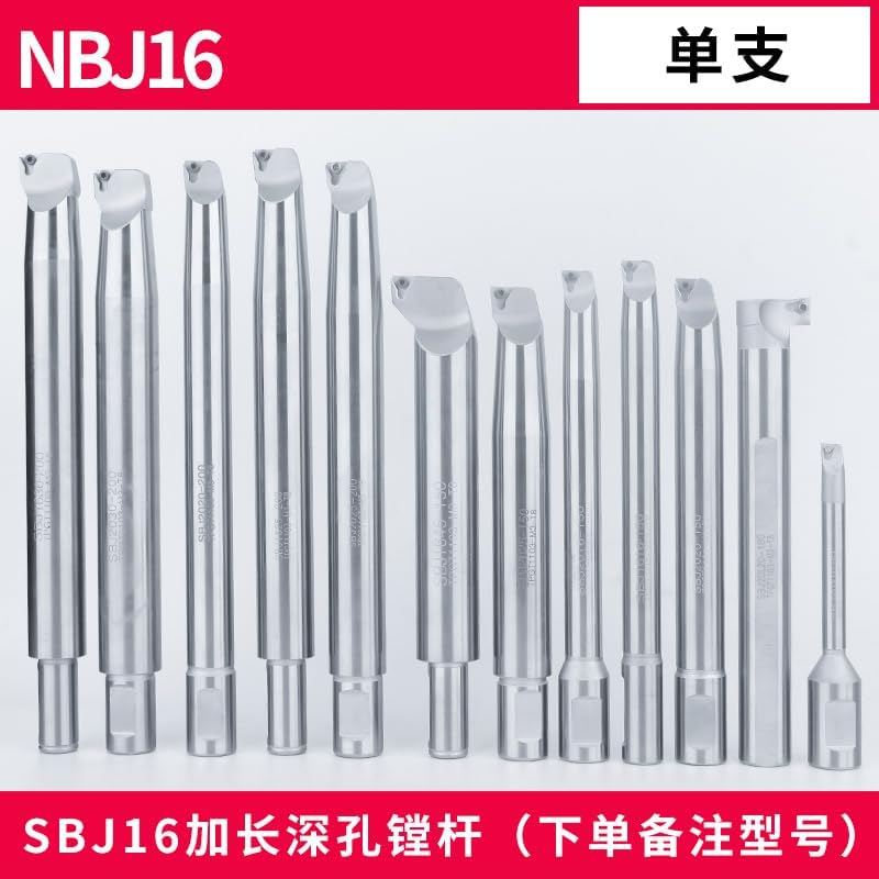 1pc Precision NBJ16 Boring Head System+BT30 M12 Holder +8pcs 16mm Boring Bar Boring Rang 6-51mm Boring Tool Set(SBJ16 Boring bar-L)