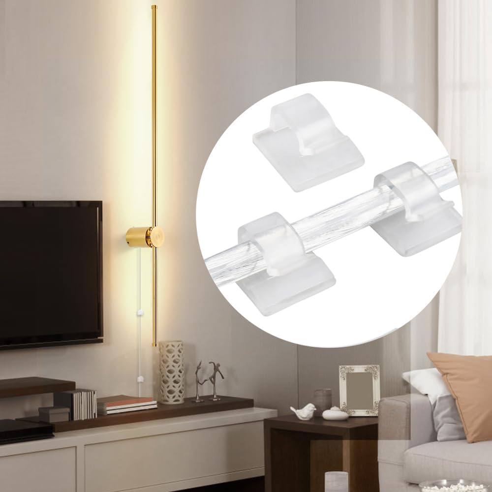 GOODATE Wall Sconces Set of Two with Remote, Stepless Colors 3000K-6500K & Stepless Dimming, Hardwire or Plug-in, 180° Rotate, LED Gold Plug in Wall Sconces with Timer & Night Light, 39.4 Inches