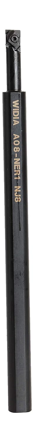 WIDIA A08NER1 Top Thread Series A-NE-1 Grooving and Threading Boring Bar, Steel, 0.5' Shank Diameter, Right Hand, 8' Length, Gage Insert N.1L
