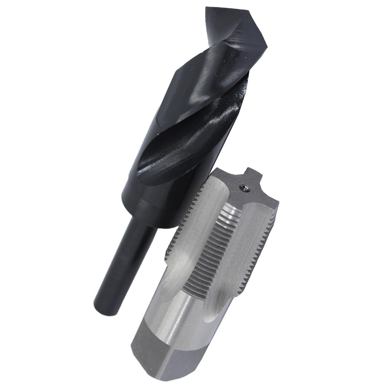 Drill America POU Series 1-Inch HSS NPS Tap (National Pipe Straight) and 1-3/16-Inch HSS Drill Bit Kit