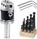 1PC F1 2/3/4 Inch 50/75/100mm F1 Type Boring Head 12/18/25mm Lathe Boring Bar Milling Holder For Milling Machine Tools Wrenche(12mm (9pcs))