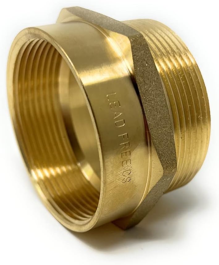 G Thread (British BSPP) Female to NPT Thread Male Pipe Fitting Adapter - Lead-Free Adapter (Four, 2 inch)
