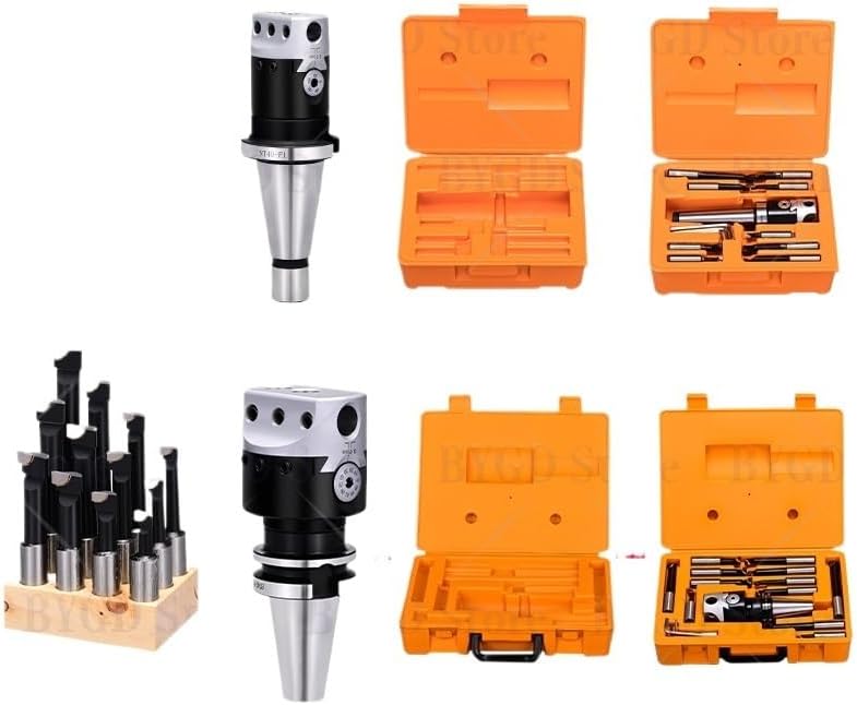 F1 Boring Hole Boring Bar Set Tungsten Carbide Bar Boring Head MT3 MT4 R8 BT NT Boring Bar Set Boring Device F1 Boring Tool(F1-18mm(12PCS))