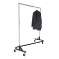 Econoco Commercial Garment Rack (Z Rack) - Rolling Clothes Rack, Z Rack With KD Construction With Durable Square Tubing, Commercial Grade Clothing Rack, Heavy Duty Chrome Commercial Garment Rack - Bla