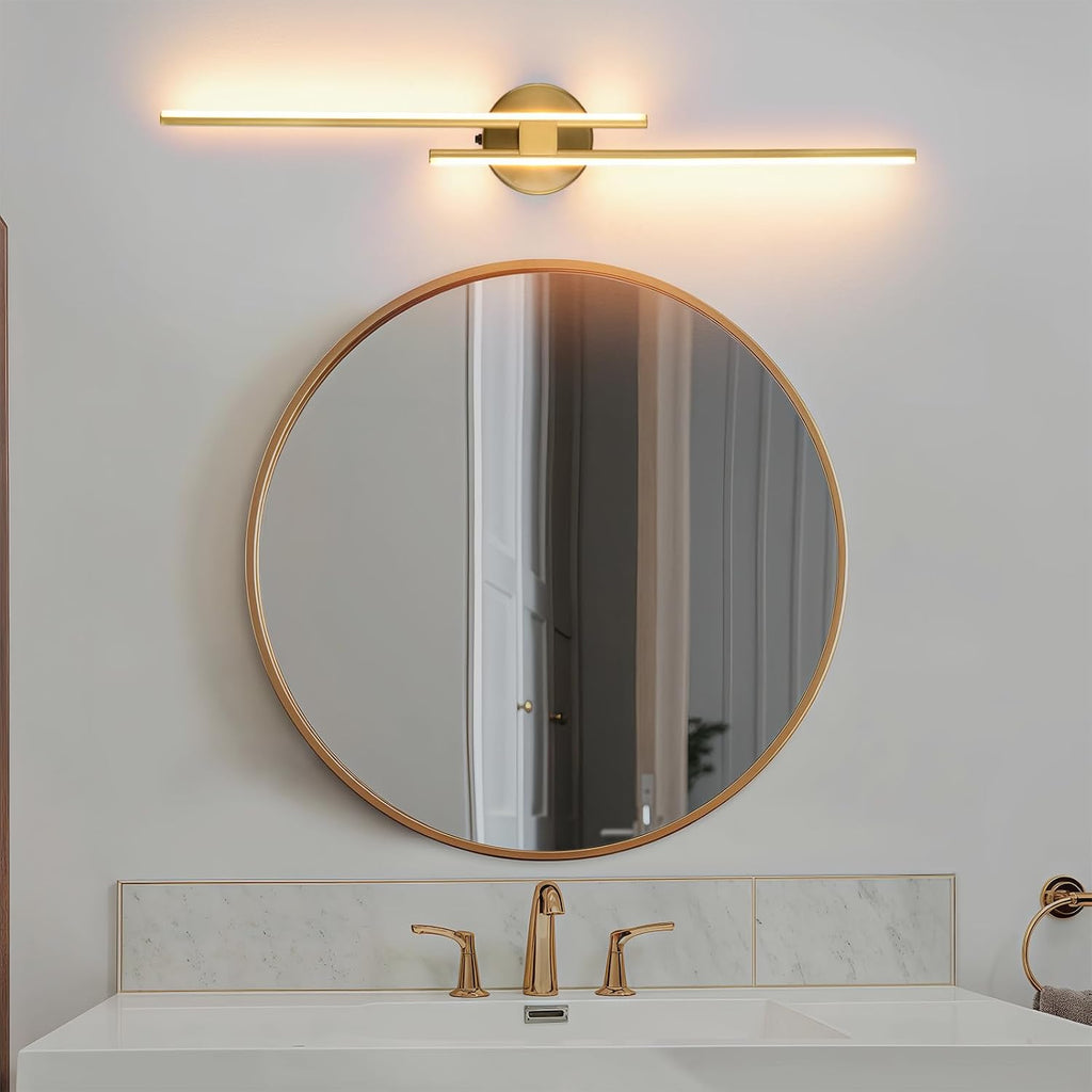 Battery Operated Wall Sconce Set of 2,Gold 31.4' 3000K-6500K LED Dimmable Wall Sconces with Remote Control,Wireless Wall Light USB Rechargeable for Bedroom Hallway Living Room Background Wall Lighting
