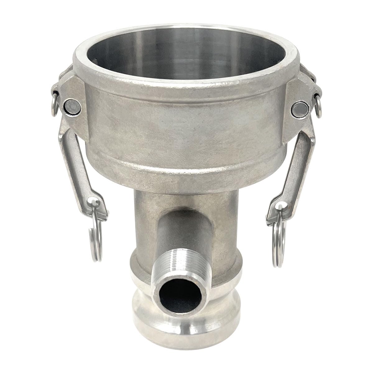 Gloxco Camlock Fitting, Type DA with 3/4' Pipe Tap, Stainless Steel, 3' Female Camlock Coupler x 2' Male Camlock Adapter, (CAM-3020-DAPT07-SS)