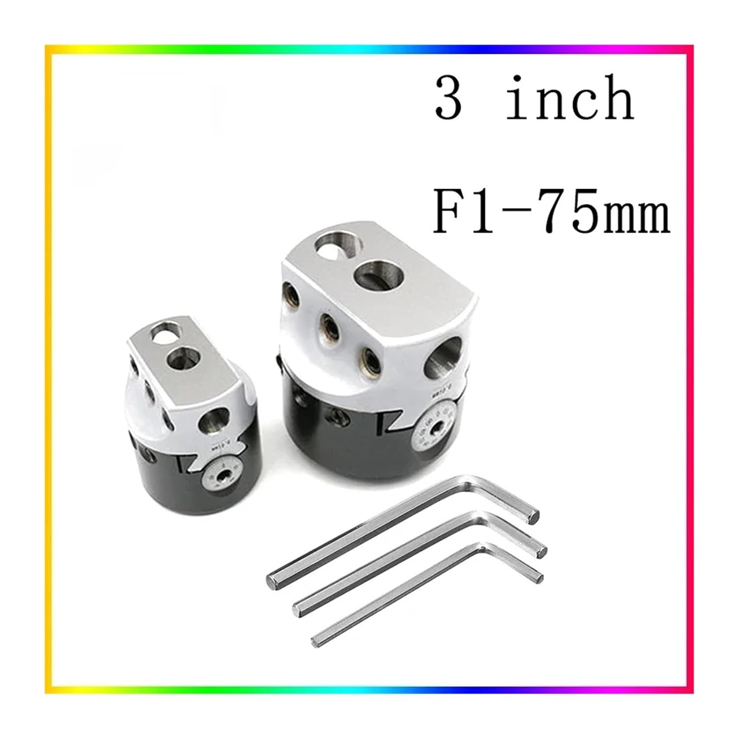 Hole Saw, 3inch 75mm F1 Type Boring Head 18mm Lathe Boring Bar Milling Holder for MT2 MT3 R8 Shank Milling Machine Tools + Hex Wrnche