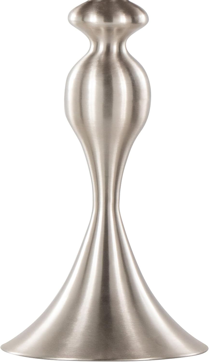 Ashland 27' Metal Table Lamps Set of 2, Desk Lamp, Bedside Lamps for Night Stands, Nightstand Lamp, Small Lamp, Small Table Lamps for Living Room Set of 2 (Brushed Nickel, Grey Linen)
