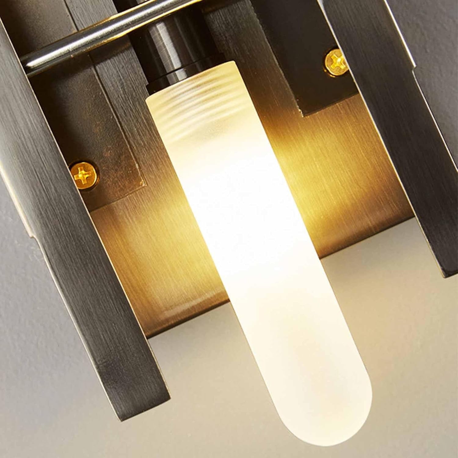 Set of 2 Nordic Modern Marble Wall Sconce Gold/Black Accent Wall Light Fixture Wall Mounted Lamp Contemporary Minimalist Design for Bedroom, Living Room, Hallway Lighting(Black,35CM)