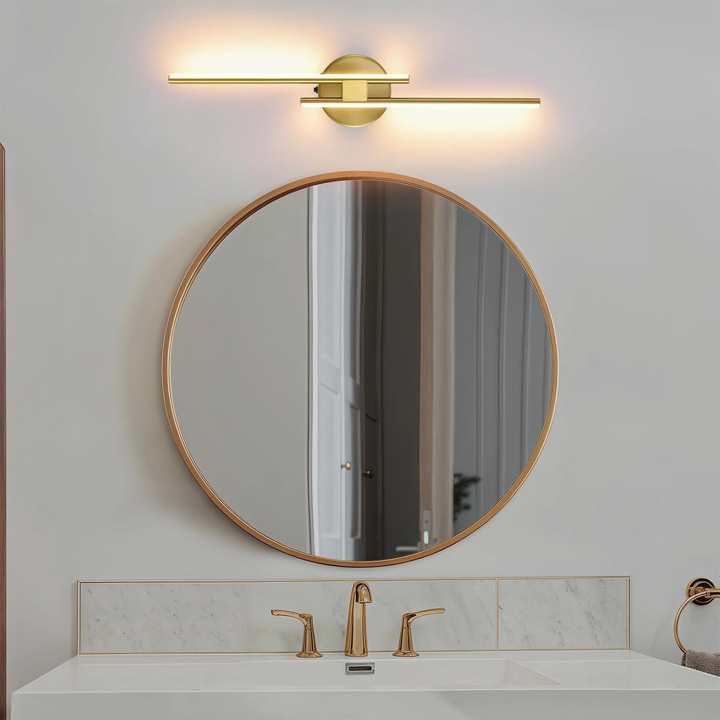Battery Operated Wall Sconce Set of 2,Gold 23.6' 3000K-6500K LED Dimmable Wall Sconces with Remote Control,Wireless Wall Light USB Rechargeable for Bedroom Hallway Living Room Background Wall Lighting