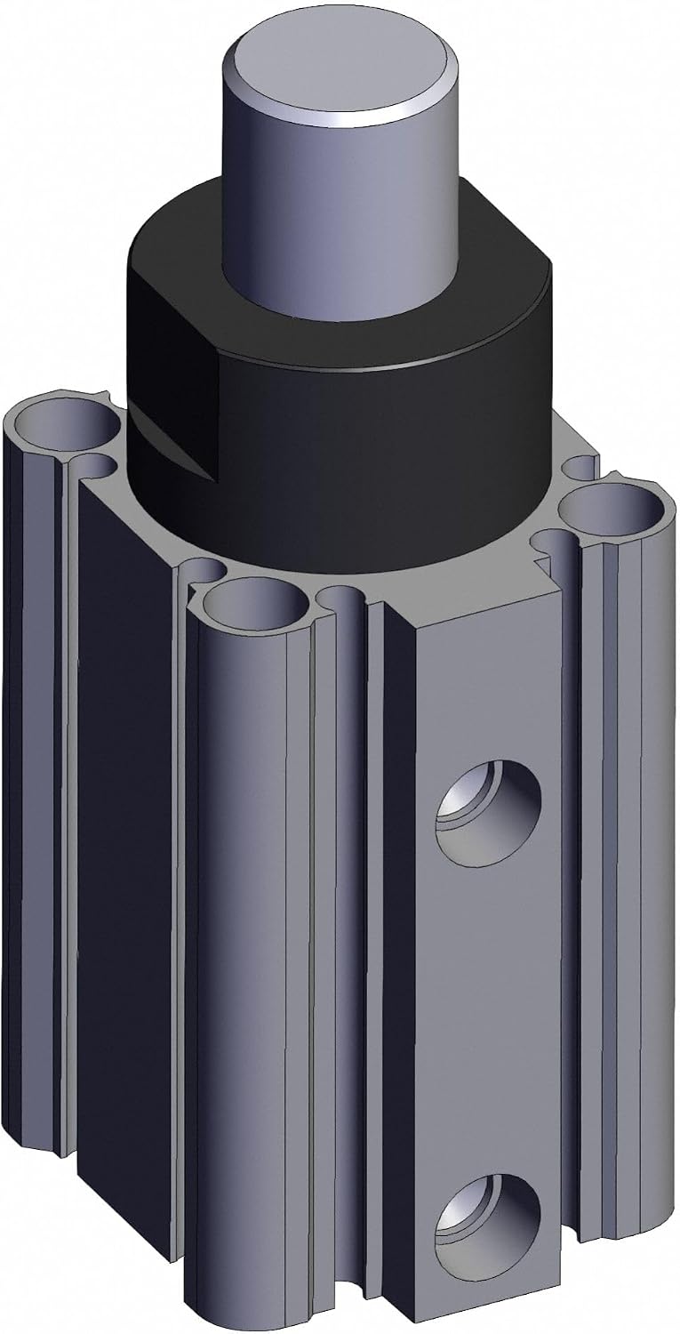 Stopper Air Cylinder: 32 mm Bore Dia, 20 mm Stroke Through-hole Mounting, Round Bar, RSDQB32-20DZ, 826HX3