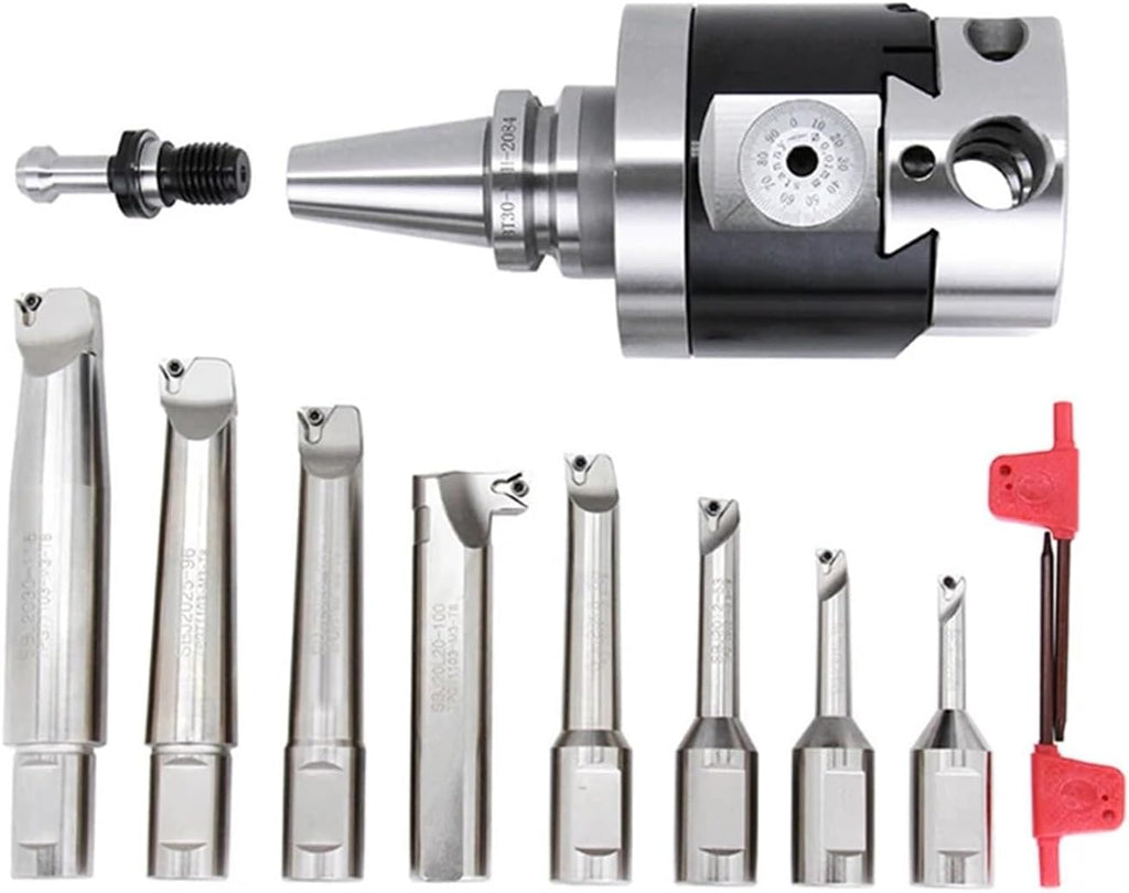 Boring-Tool-Suit NBH2084 fine Boring Head BT30 NT30 BT40 SK40 NT40+ 8pcs 20mm Boring Bar Boring rang 8-280mm Boring Tool Set(MTA3-NBH2084-8P)