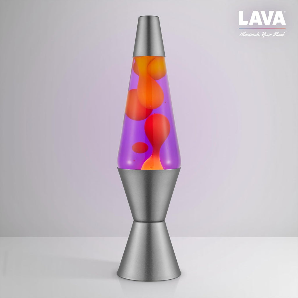 Lava® Lamp - 14.5' Purple Sunset - The Original Motion Light - Yellow Wax and Purple Liquid - Item #2635 (Amazon Exclusive),(Pack of 4)