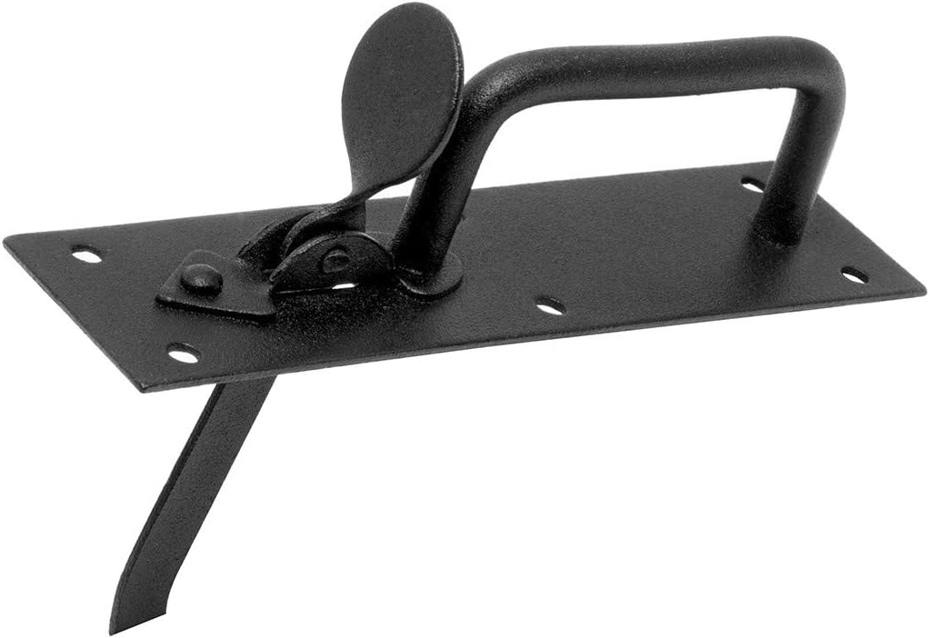 Renovators Supply Manufacturing Black Iron Norfolk Thumb Door Latches Traditional 7' H Suffolk Thumb Gate Or Door Latches Black Powder Coated Two Sided Colonial Locks With Mounting Hardware Pack Of 10