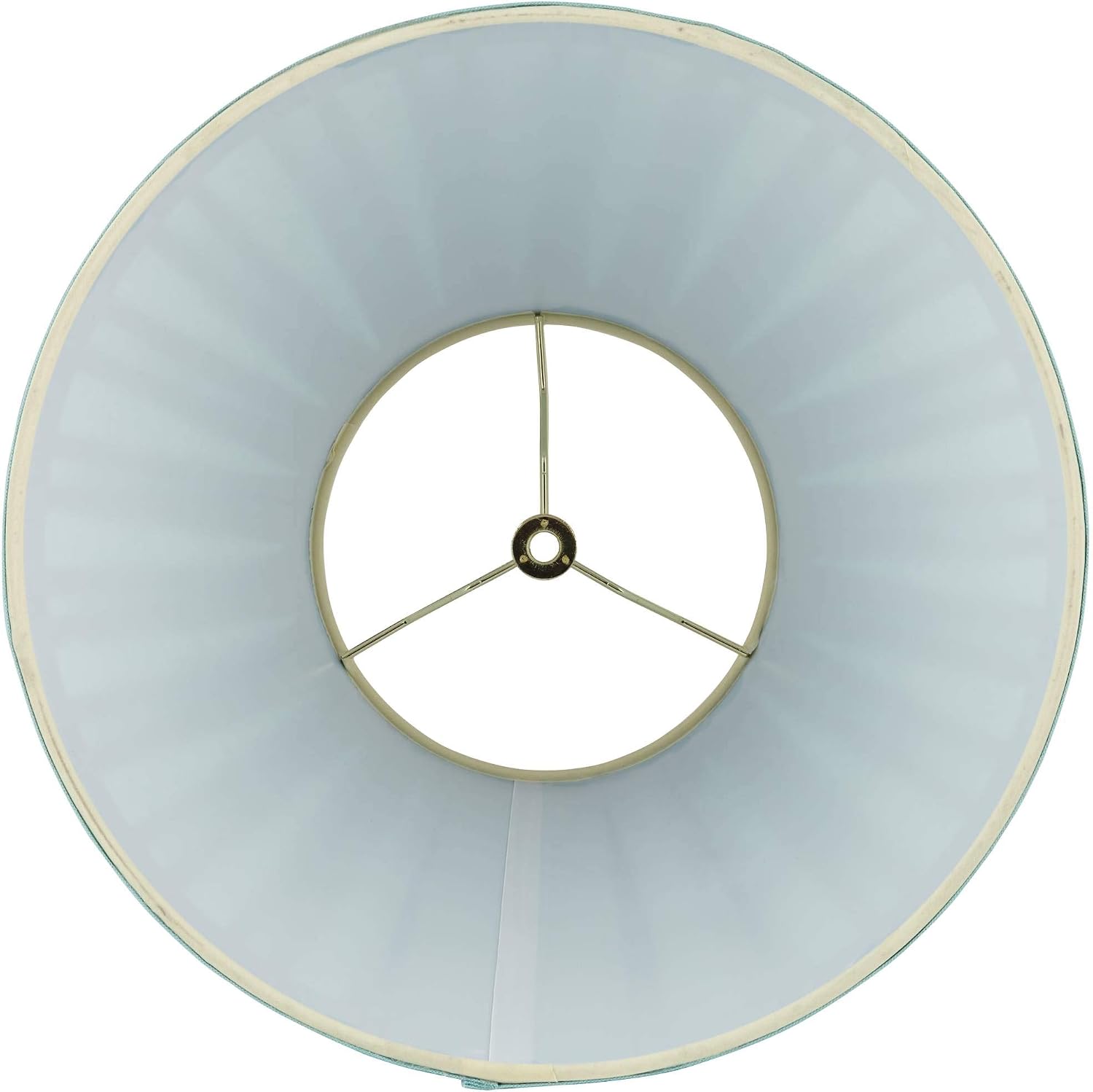 Set of 2 Hardback Pleat Empire Lamp Shade (Pre-Assembled) s Turquoise Blue Large 7' Top x 14' Bottom x 11' High Spider with Replacement Harp and Finial Fitting - Springcrest