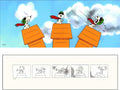 PEANUTS Snoopy's Dogfight Limited Edition of 150 Animation Cel AND Storyboard Print Signed by Larry Leichliter mlc16
