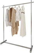 Garment Rack Modern Clothing Store Display Rack, Silver Stainless Steel Clothing Rack For Hanging Clothes, Heavy Duty Clothes Rail For Bedrooms And Boutiques, Freestanding Coat Rack(Size:80X40X160CM)