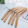 Clothing Supplies 44cm 5 pcs/lot Solid Wood Coat Hanger for Adult and Kids Bamboo Garment Rack Children's Suit Hanging