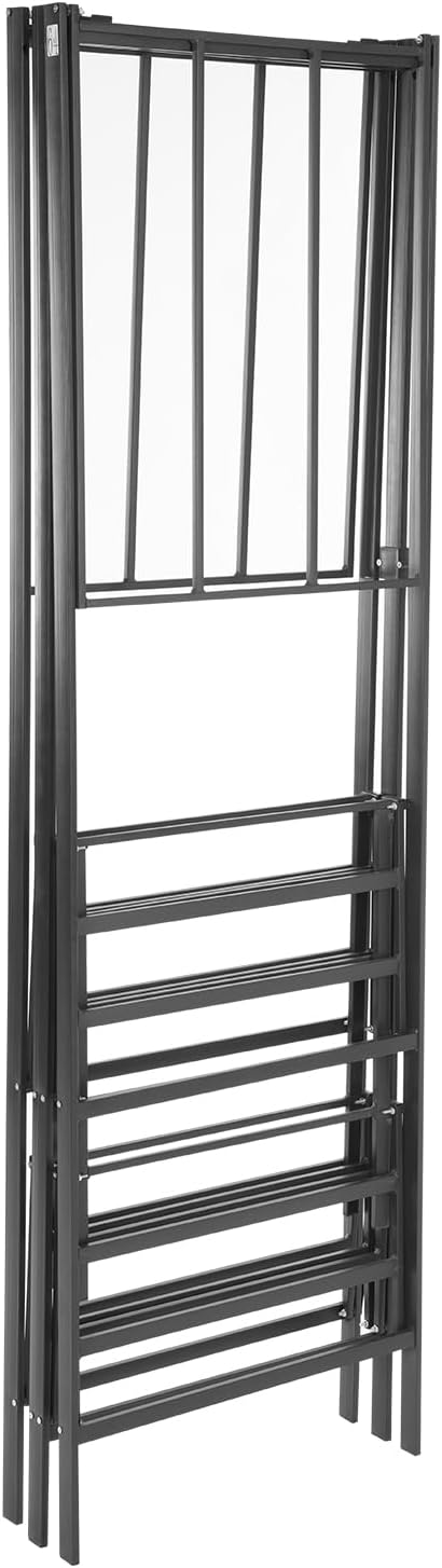 50x20x68 inch Wardrobe Closet Rack with Cover, 1100lbs Capacity Heavy-duty Metal Clothing Coat Storage Rack, Foldable Garment Rack for Hanging Clothes for Bedroom (Grey)