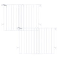 Babelio Baby Gate for Stairs, Kitchen & Doorways, No Bottom Bar| Easy Installation| One-Handed Operation| Auto-Close| Hardware Mount (Drill Needed) Safety Dog Gate (White - 2 Pcs, 26-43' W, 28' H)