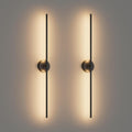 Modern Wall Sconces Set of Two 3000K 40In Hardwired Black Bathroom Sconce Vanity Light Bar 360° Rotate Warm Light for Bedroom Bathroom