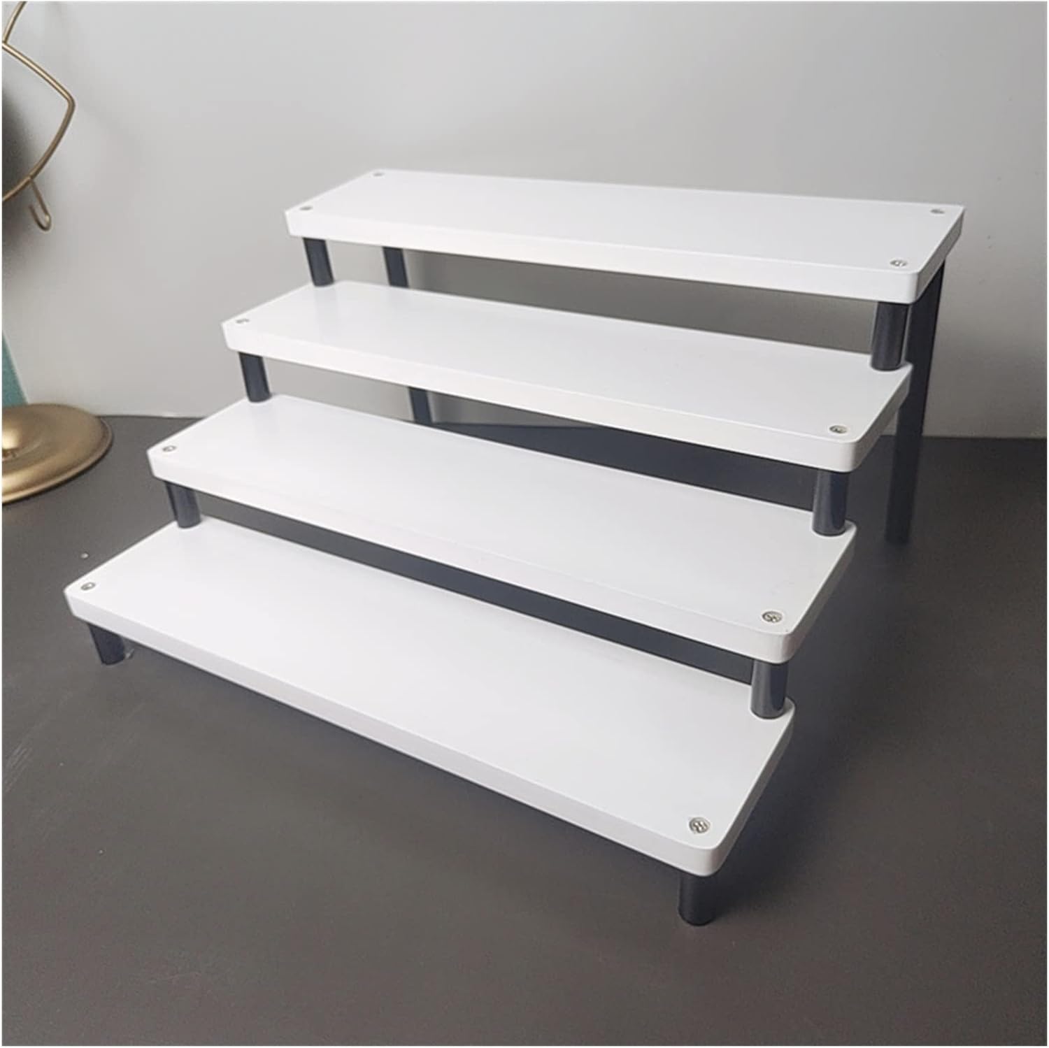 Eyeglass Displays Wood Lacquer Stepped Sunglasses Display Rack Sunglasses Eyewear Holder Display Sunglasses Organizer Stands Sunglasses Rack Display Risers(B,3-Tier)