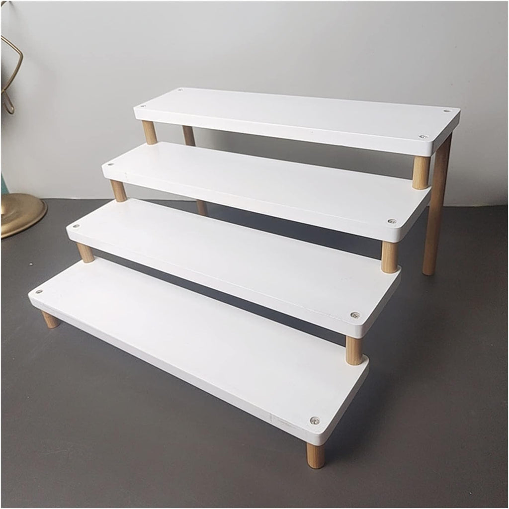 Eyeglass Displays Wood Lacquer Stepped Sunglasses Display Rack Sunglasses Eyewear Holder Display Sunglasses Organizer Stands Sunglasses Rack Display Risers(B,4-Tier)