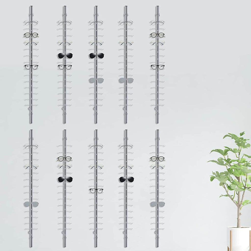 Eyeglass Display Stand Sunglasses Rack Eyeglass Frame Stand Eyewear Glasses Holder Organizer Storage Decorative Display Rod,Hold 18 Frames
