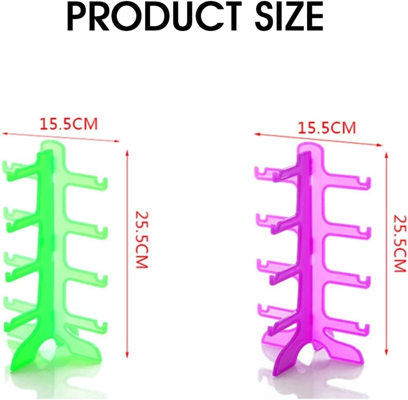 Eyeglass Displays 1PCS Plastic Sunglasses Rack 4 Pairs Eyewear Glasses Holder Organizer Storage Display Stand New Display Risers(Red)